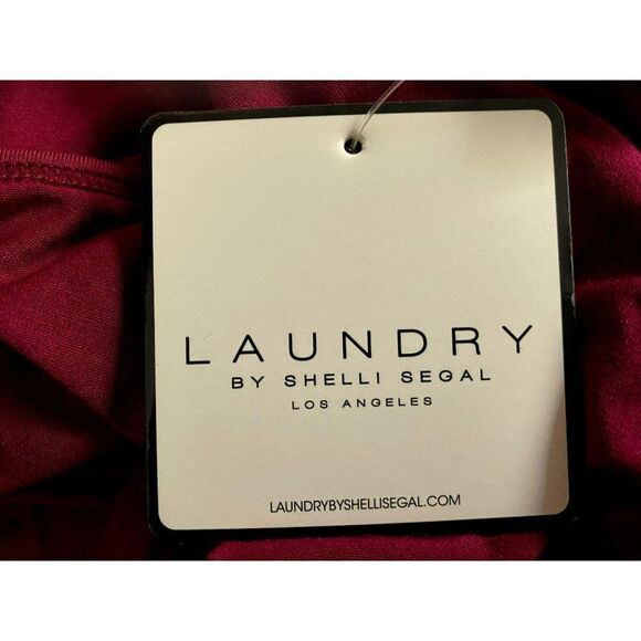 Laundry by Shelli Segal Cranberry Strappy LS Top - Picture 6 of 7